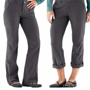 REI Co-op Nylon Pants Snap Up Roll Hiking Grey Unisex Convertible 34x32